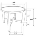  Coaster Furniture Cota 708288-S2 2-piece Solid Wood Coffee and End Table Set - Dark Brown IMAGE 7