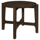  Coaster Furniture Cota 708288-S3 3-piece Solid Wood Coffee and End Table Set - Dark Brown IMAGE 7