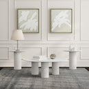  Coaster Furniture Astoria 709668-S3 3-piece Marble Coffee and End Table Set - White IMAGE 3