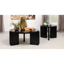  Coaster Furniture Cordova 709678-S2 2-piece Solid Wood Coffee and End Table Set - Black IMAGE 1