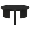  Coaster Furniture Cordova 709678-S3 3-piece Solid Wood Coffee and End Table Set - Black IMAGE 7