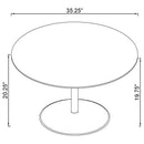  Coaster Furniture Ganso 709688-S2 2-piece Round Glass Top Coffee and End Table Set - Black IMAGE 5