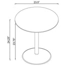  Coaster Furniture Ganso 709688-S3 3-piece Round Glass Top Coffee and End Table Set - Black IMAGE 2