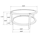  Coaster Furniture Camillo 709698-S2 2-piece Round Coffee and End Table Set - Maple IMAGE 11