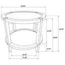  Coaster Furniture Camillo 709698-S2 2-piece Round Coffee and End Table Set - Maple IMAGE 8