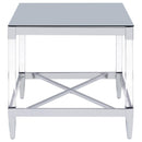  Coaster Furniture Lindley 709728-S2 2-piece Square Coffee and End Table Set - Chrome IMAGE 2