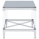  Coaster Furniture Lindley 709728-S2 2-piece Square Coffee and End Table Set - Chrome IMAGE 3