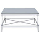  Coaster Furniture Lindley 709728-S2 2-piece Square Coffee and End Table Set - Chrome IMAGE 4