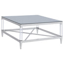  Coaster Furniture Lindley 709728-S2 2-piece Square Coffee and End Table Set - Chrome IMAGE 6