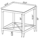  Coaster Furniture Lindley 709728-S2 2-piece Square Coffee and End Table Set - Chrome IMAGE 7
