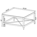  Coaster Furniture Lindley 709728-S2 2-piece Square Coffee and End Table Set - Chrome IMAGE 9