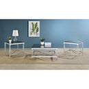  Coaster Furniture Lindley 709728-S3 3-piece Square Coffee and End Table Set - Chrome IMAGE 5