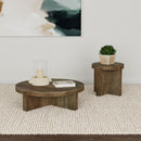  Coaster Furniture Kinkaid 710138-S2 2-piece Solid Wood Coffee and End Table Set - Brown IMAGE 3
