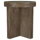  Coaster Furniture Kinkaid 710138-S3 3-piece Solid Wood Coffee and End Table Set - Brown IMAGE 2