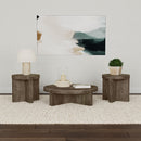  Coaster Furniture Kinkaid 710138-S3 3-piece Solid Wood Coffee and End Table Set - Brown IMAGE 3