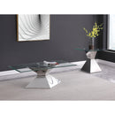  Coaster Furniture Jenny 710208-S2 2-piece Rectangular Coffee and End Table Set - Chrome IMAGE 3