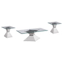  Coaster Furniture Jenny 710208-S3 3-piece Rectangular Coffee and End Table Set - Chrome IMAGE 6