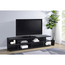  Coaster Furniture Cartmill 710533 78-inch 2-tier TV Stand Media Console - Black IMAGE 6