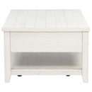  Coaster Furniture Payne 710555 48-inch Mobile Lift Top Coffee Table - Distressed White IMAGE 3