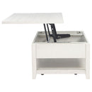  Coaster Furniture Payne 710555 48-inch Mobile Lift Top Coffee Table - Distressed White IMAGE 5