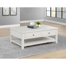  Coaster Furniture Payne 710555 48-inch Mobile Lift Top Coffee Table - Distressed White IMAGE 6