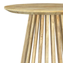 Coaster Furniture Touhy 710607 Round Solid Wood Side Table - Natural Mango IMAGE 1