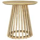  Coaster Furniture Touhy 710607 Round Solid Wood Side Table - Natural Mango IMAGE 7