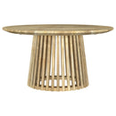  Coaster Furniture Touhy 710608-S2 2-piece Round Coffee and End Table Set - Natural Mango IMAGE 1