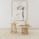  Coaster Furniture Touhy 710608-S2 2-piece Round Coffee and End Table Set - Natural Mango IMAGE 3