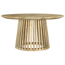  Coaster Furniture Touhy 710608-S2 2-piece Round Coffee and End Table Set - Natural Mango IMAGE 9