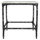  Coaster Furniture Ebby 710747 Square Genuine Marble Top Metal End Table - White IMAGE 3