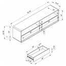  Coaster Furniture Ellice 710750 71-inch TV Stand Media Console - White IMAGE 9