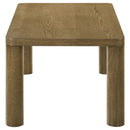  Coaster Furniture Castlewood 710858 Engineered Wood Coffee Table - Brown Oak IMAGE 2