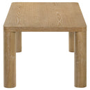  Coaster Furniture Castlewood 710868 Engineered Wood Coffee Table - Light Oak IMAGE 2