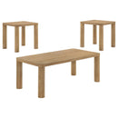  Coaster Furniture Castlewood 710868-S3 3-piece Cocktail Coffee Table Set - Light Oak IMAGE 5