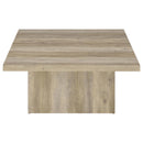  Coaster Furniture Devar 710878 Square Engineered Wood Coffee Table - Distressed Pine IMAGE 7