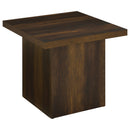  Coaster Furniture Devar 710887 Square Engineered Wood End Table - Dark Pine IMAGE 8