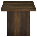  Coaster Furniture Devar 710887 Square Engineered Wood End Table - Dark Pine IMAGE 9