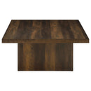  Coaster Furniture Devar 710888 Square Engineered Wood Coffee Table - Dark Pine IMAGE 4