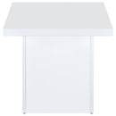  Coaster Furniture Devar 710897 Square Engineered Wood End Table - White High Gloss IMAGE 7