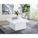  Coaster Furniture Devar 710898 Square Engineered Wood Coffee Table - White High Gloss IMAGE 6