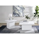  Coaster Furniture Devar 710898 Square Engineered Wood Coffee Table - White High Gloss IMAGE 9