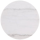  Coaster Furniture Jason 711417 Round White Marble Top End Table - Greige IMAGE 1