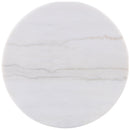 Coaster Furniture Jason 711418 Round White Marble Top Coffee Table - Greige IMAGE 1