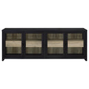  Coaster Furniture Denison 720223 79-inch 4-door TV Stand Media Console - Black IMAGE 10