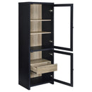  Coaster Furniture Denison 720224 67-inch 2-door Media Tower Storage Cabinet - Black IMAGE 7
