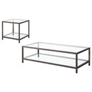  Coaster Furniture Trini 720228-S2 2-piece Coffee and End Table Set - Black Nickel IMAGE 2