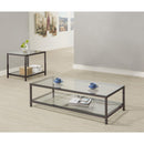  Coaster Furniture Trini 720228-S2 2-piece Coffee and End Table Set - Black Nickel IMAGE 3