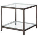  Coaster Furniture Trini 720228-S3 3-piece Coffee and End Table Set - Black Nickel IMAGE 1