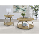  Coaster Furniture Dacre 720318-S2 2-piece Round Coffee and End Table Set - Greige IMAGE 11
